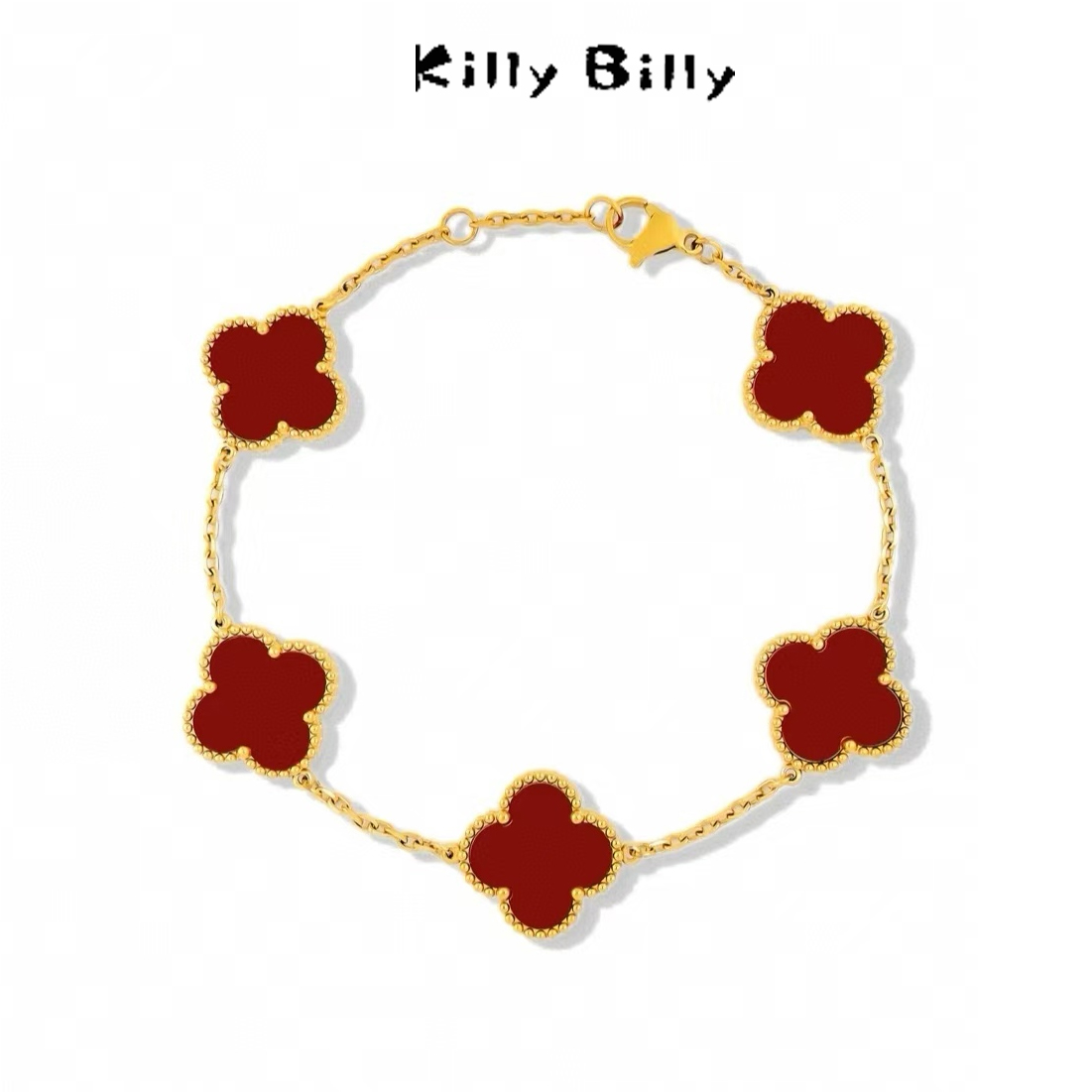 铜合金亚克力手链  KILLY BILLY四叶草手链