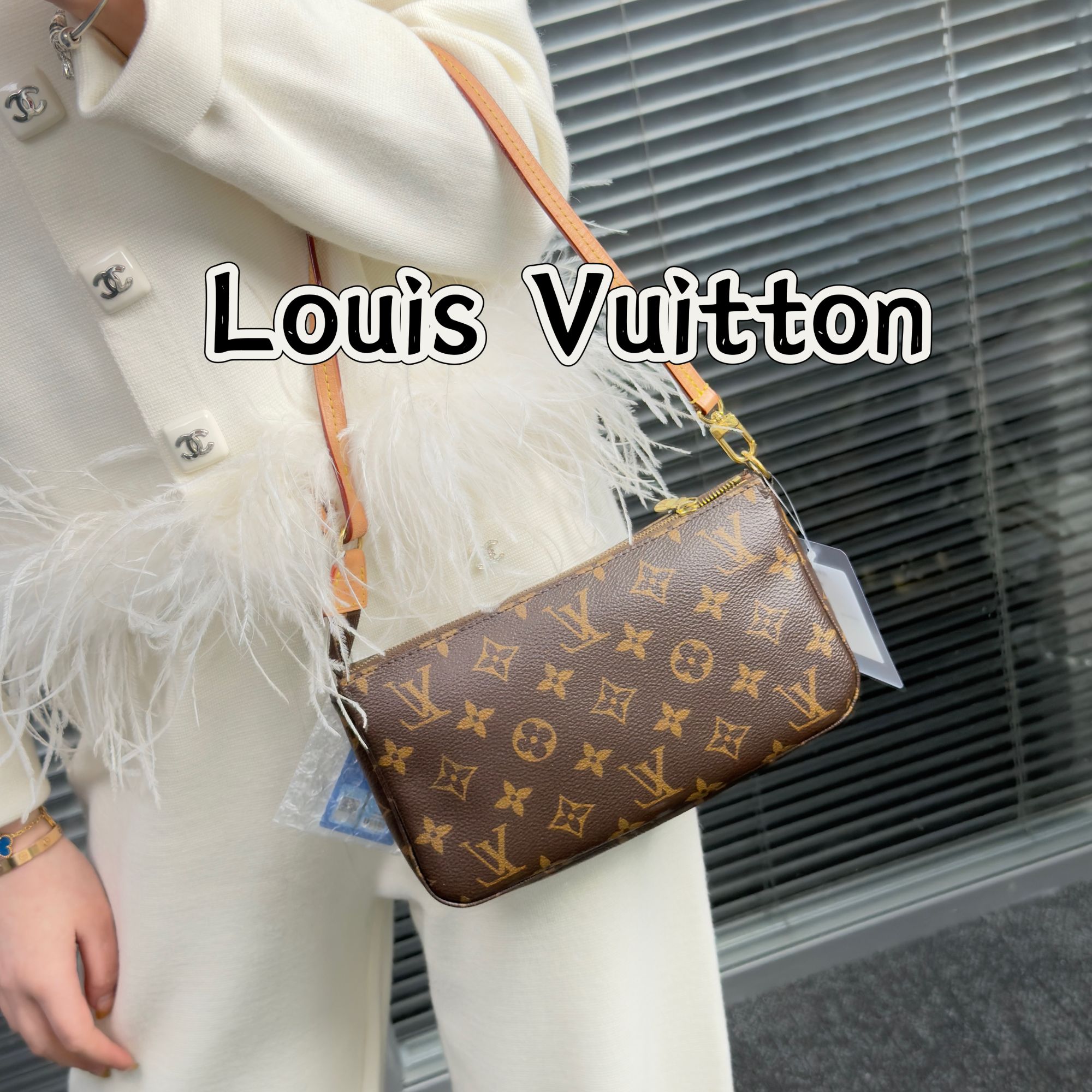 95新 LouisVuitton/路易威登 老花麻将包/单肩包/sk700
