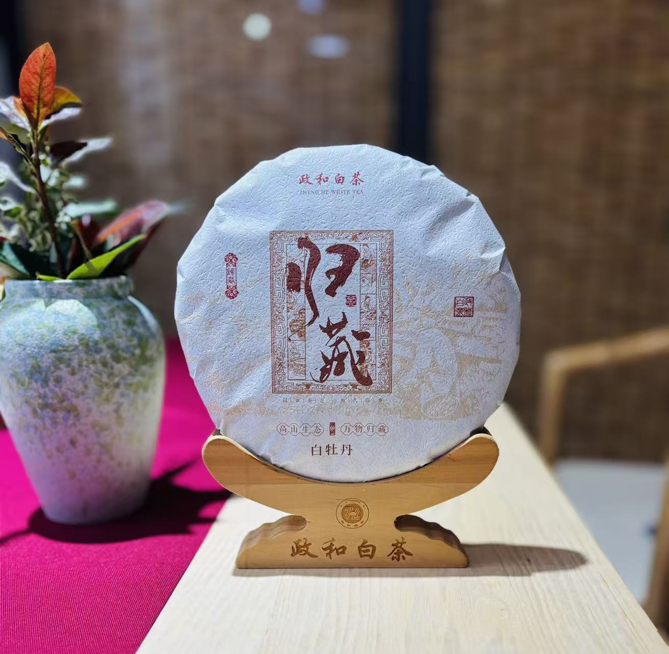 2021年政和高山生态白牡丹350克饼 真的香很甜