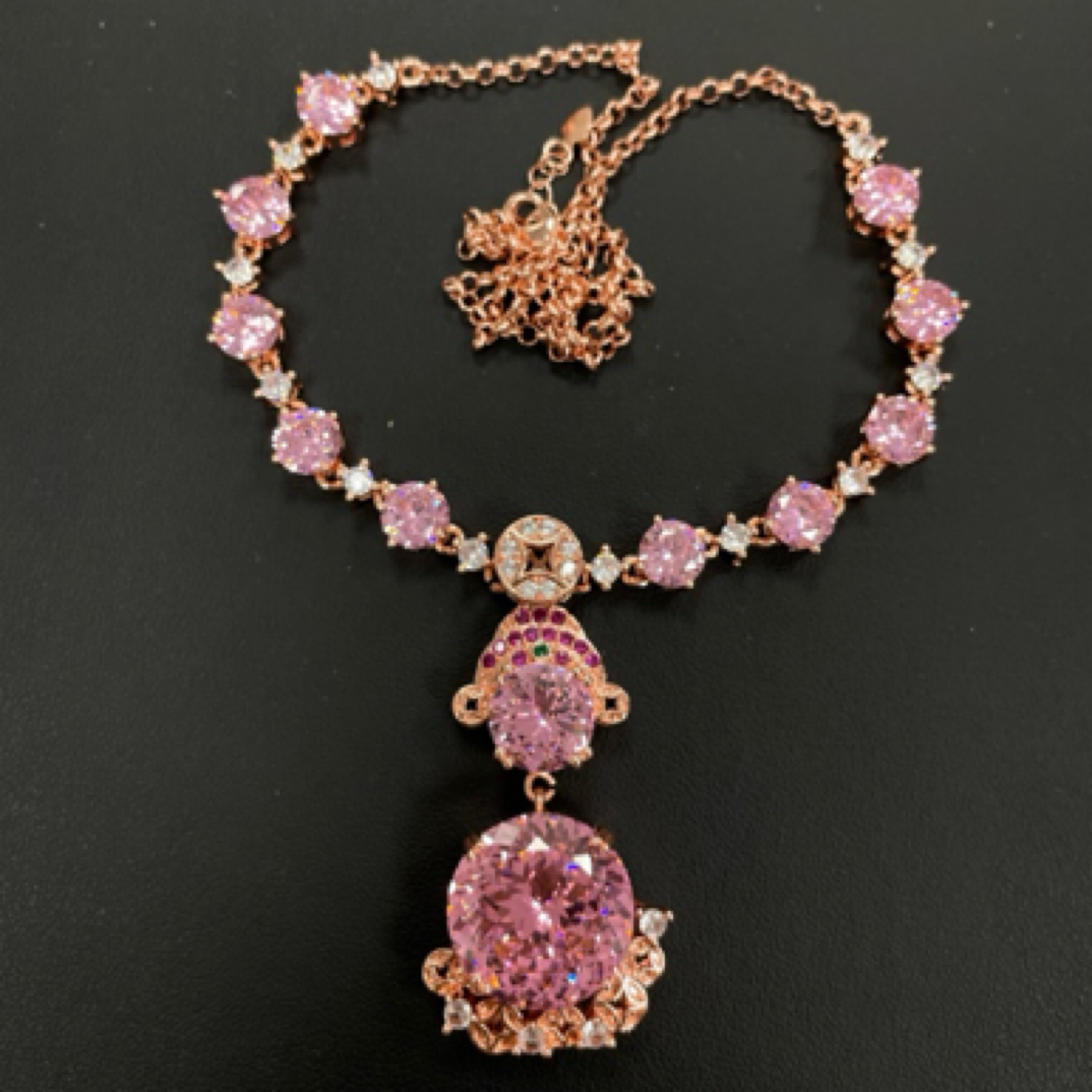 DYJC157 粉色项链