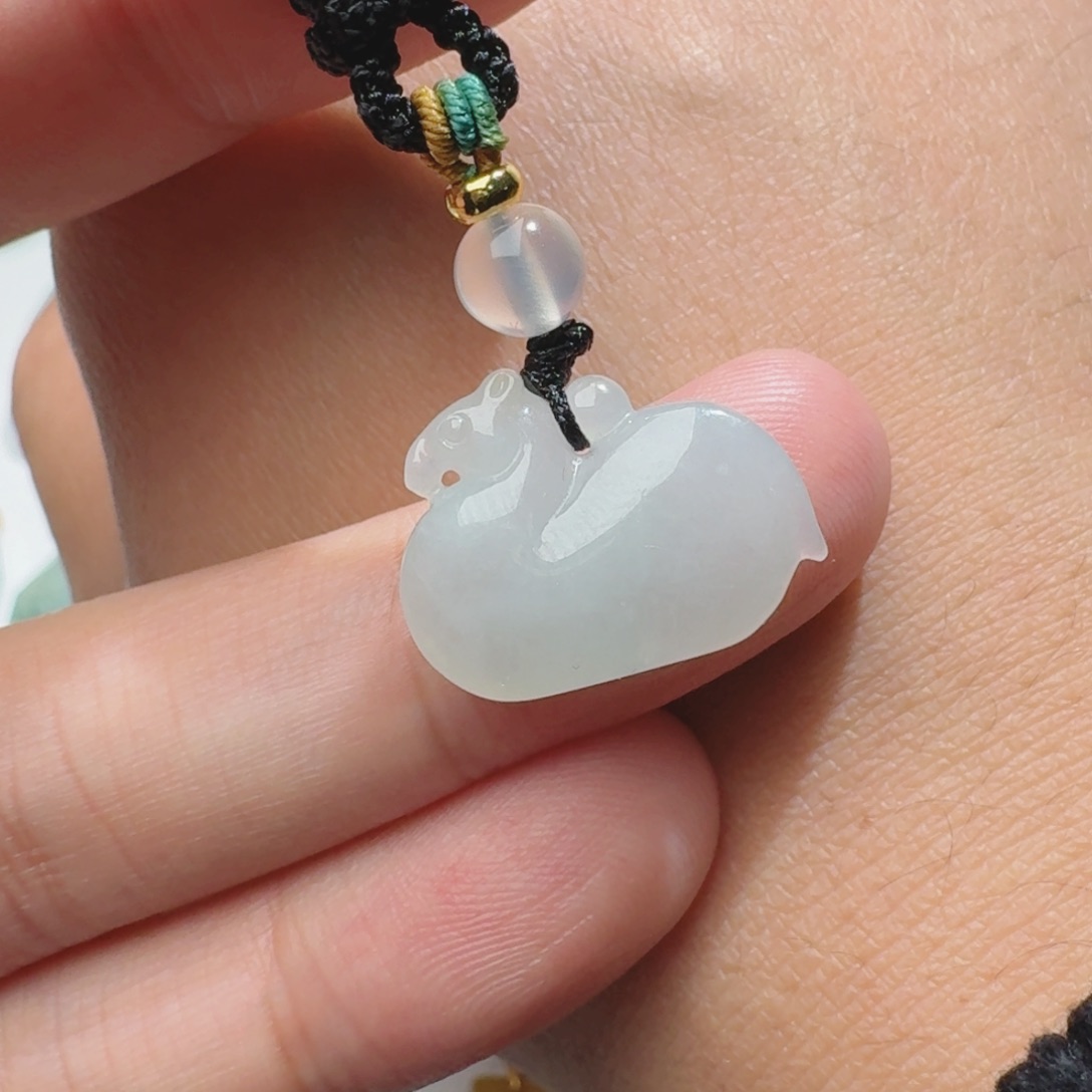 翡翠颈饰未镶嵌天然缅甸翡翠A货随形吊坠