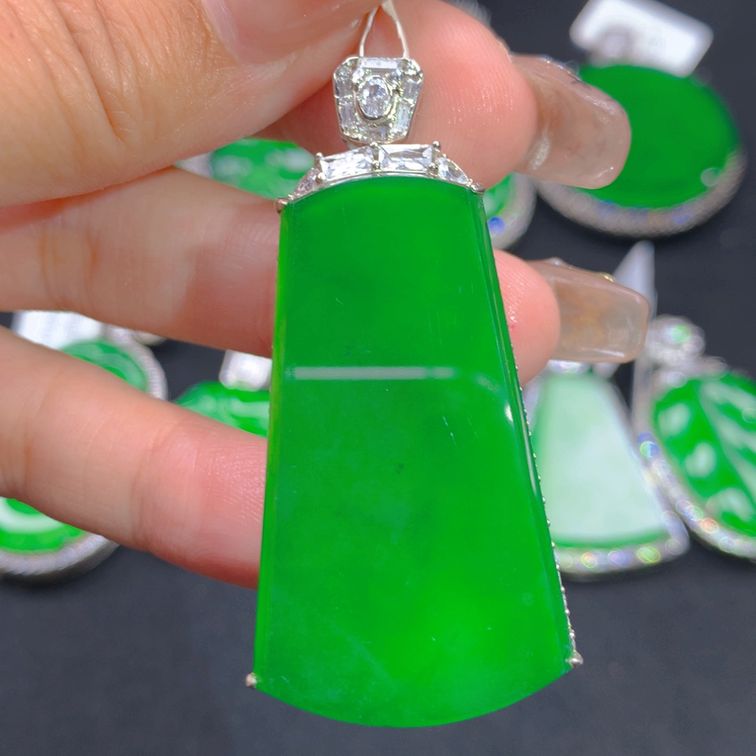 翡翠颈饰银S925镶嵌1111111111