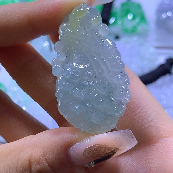 颈饰未镶嵌翡翠天然翡翠A货吊坠