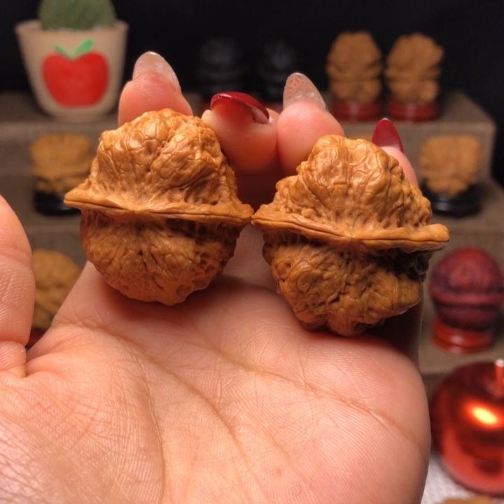 文玩核桃把件10荷叶金蟾