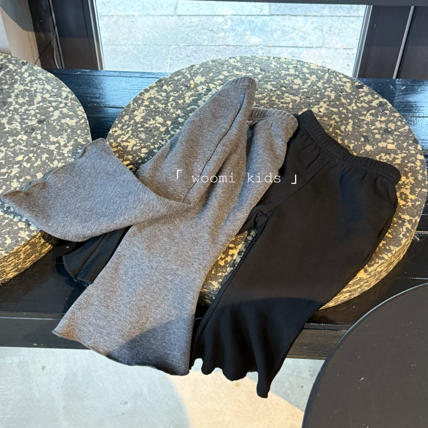 woomi·小喇叭·儿童秋冬纯色微喇加绒卫裤休闲裤