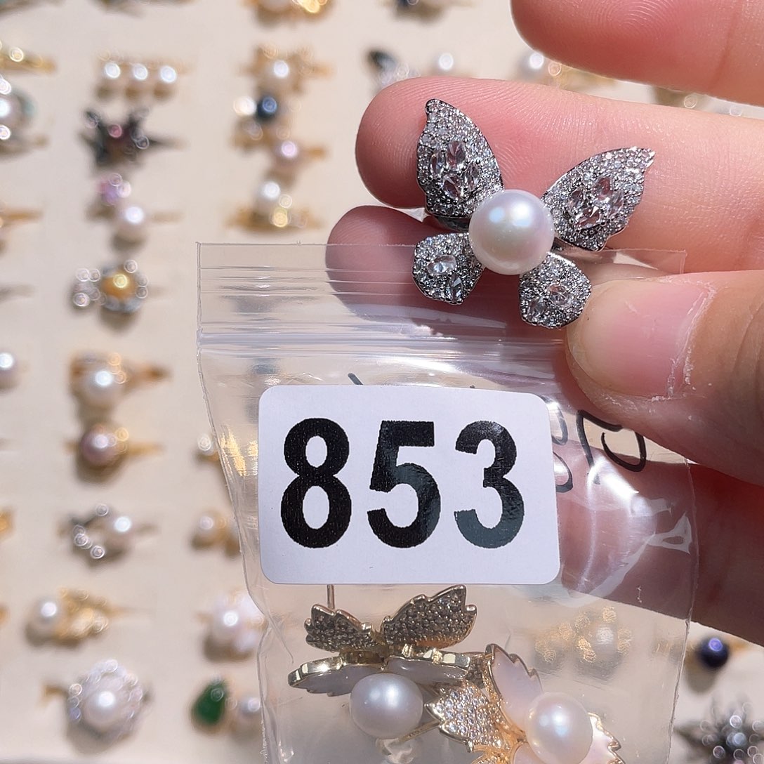 合金淡水珍珠耳饰