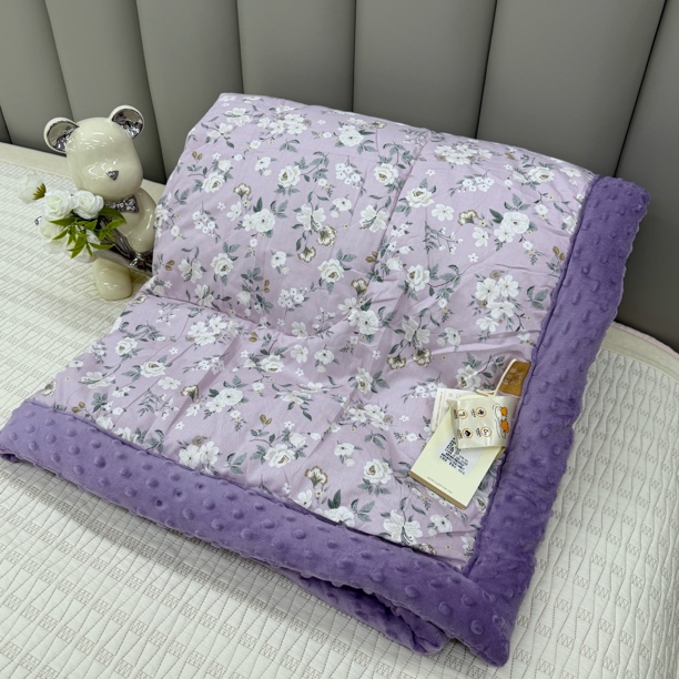 纯棉高克重单人豆豆被1.5x2米