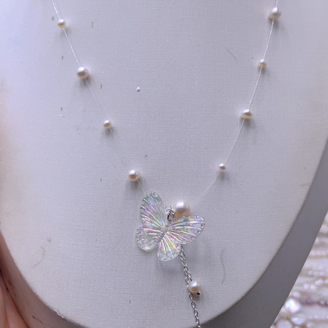 合金淡水珍珠项链