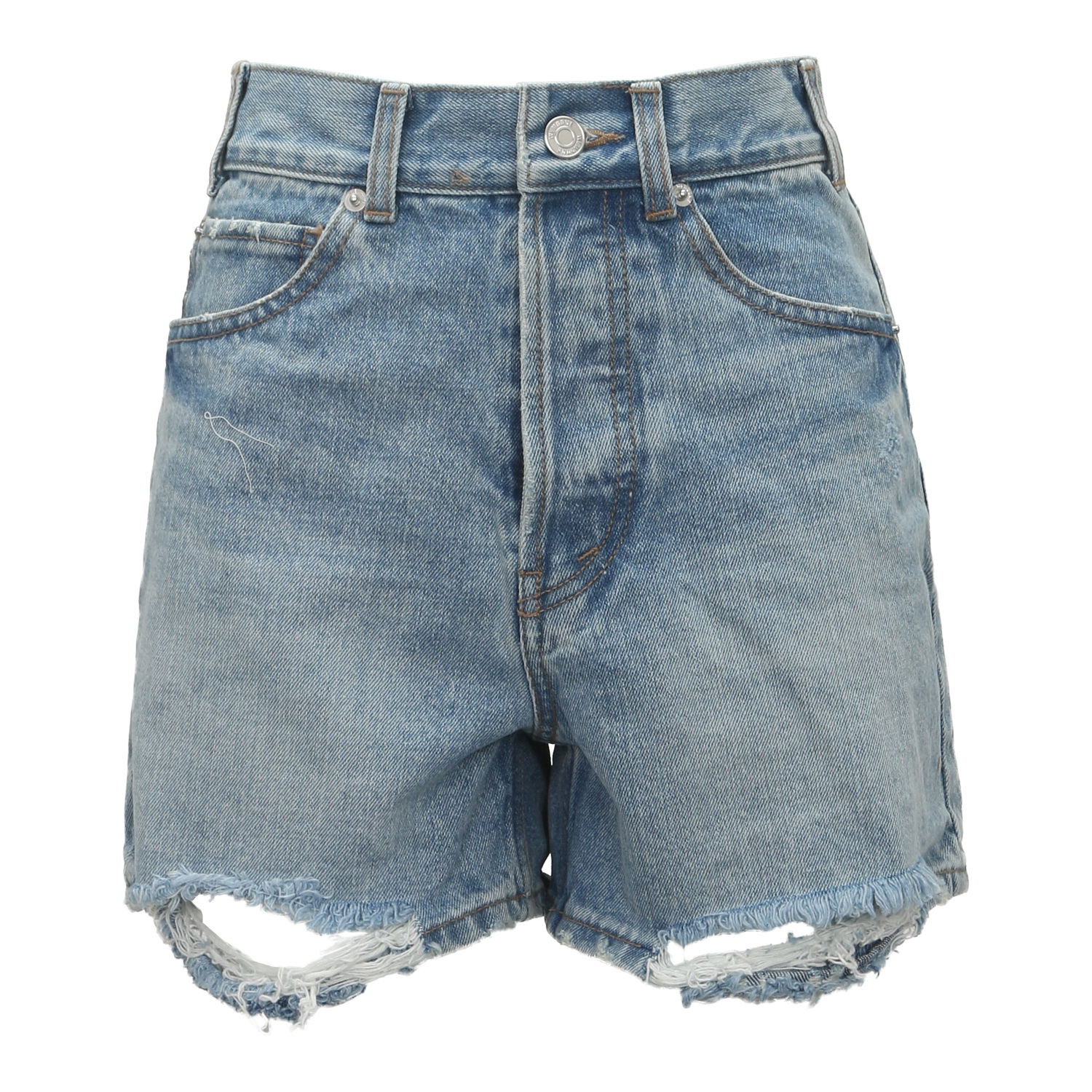 WE11 DONE 女士浅蓝色牛仔短裤 WD-DP1-22-342- W- IC ICE