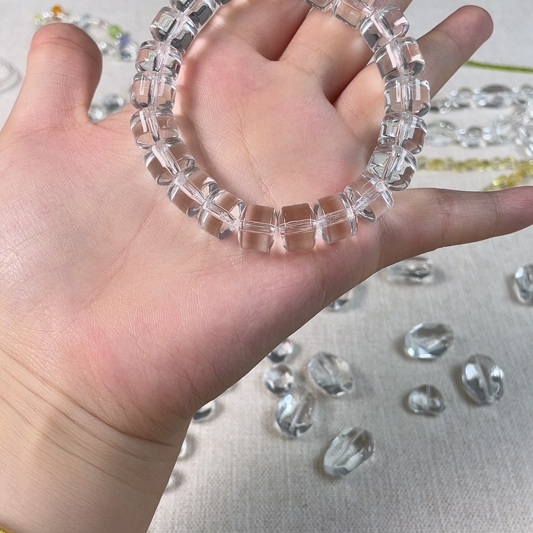 无非金属手串白水车轮珠