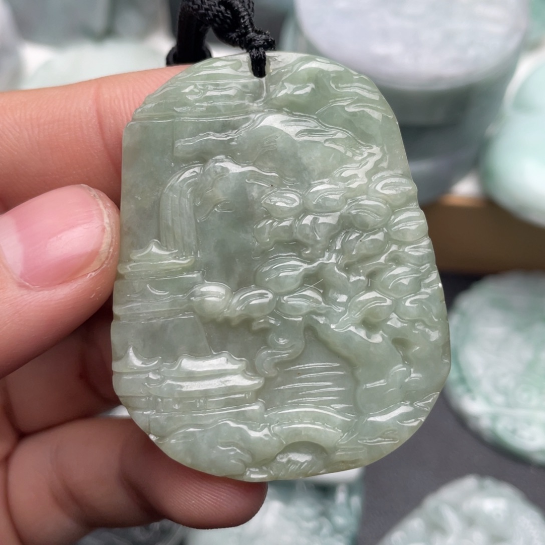 翡翠未镶嵌吊坠(不含链)