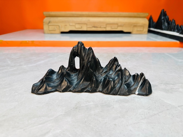 天然灵璧石雕刻家居办公桌文房茶宠鱼缸造景观赏风水摆件21 7 8