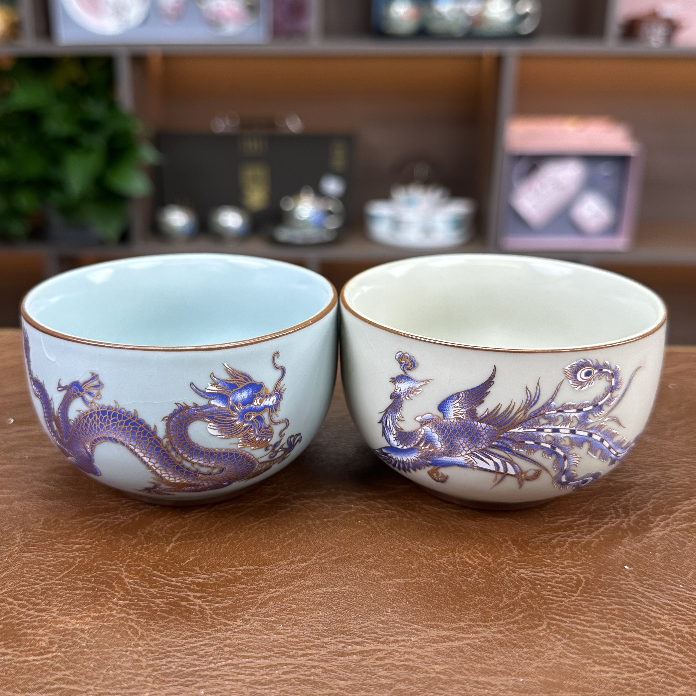 ZH3628-汝窑龙凤对杯