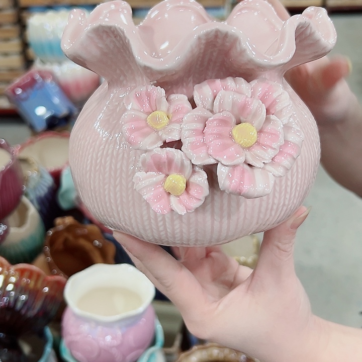 有孔.凑满10元发货多肉陶瓷花盆！