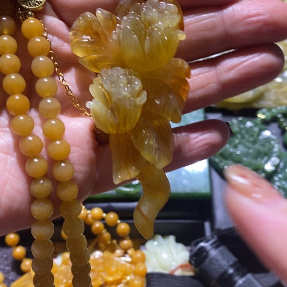 【闪购商品】岫玉毛衣链未镶嵌