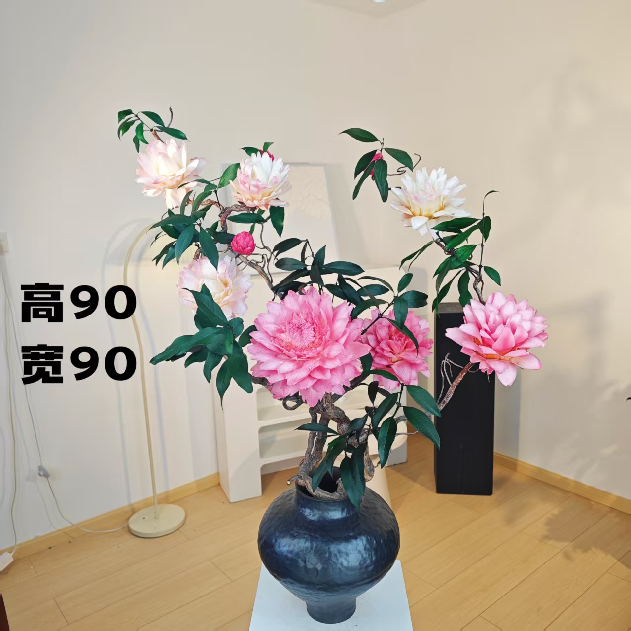 【沁姝系列】孤品洋蓟一物一拍定制款玄关电视柜岛台软装摆件永生花
