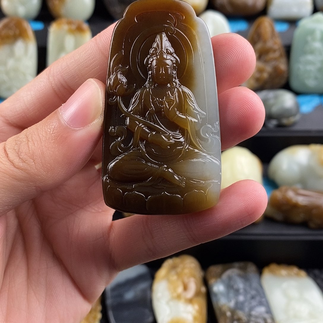 和田玉挂件未镶嵌前*