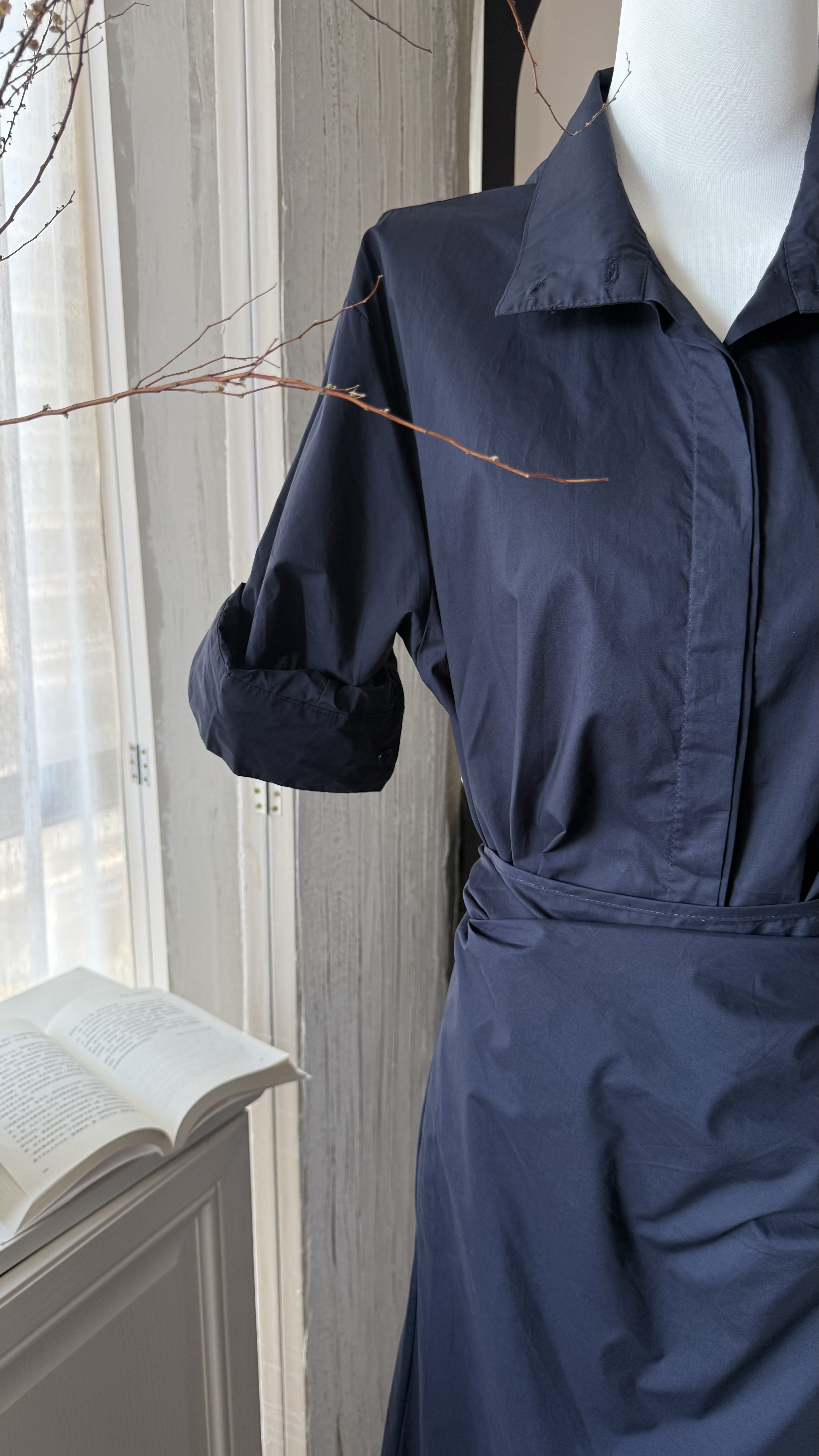 衬衫连衣裙显瘦气质收腰