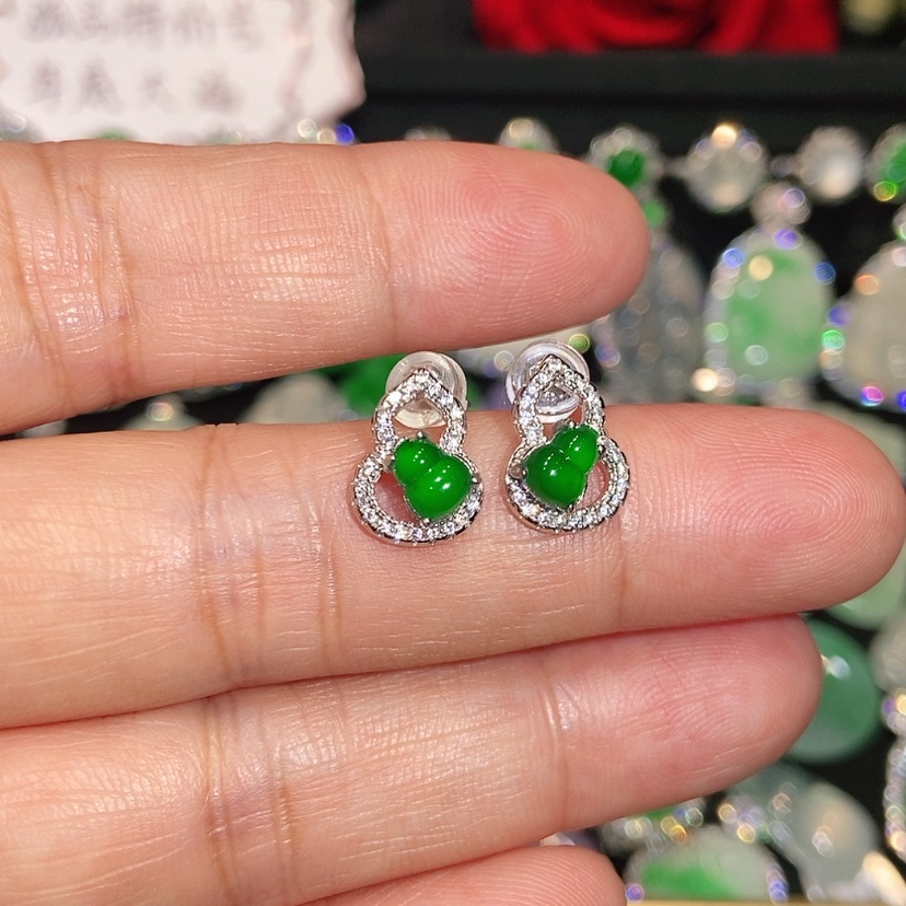 【闪购商品】未镶嵌翡翠耳饰天然翡翠