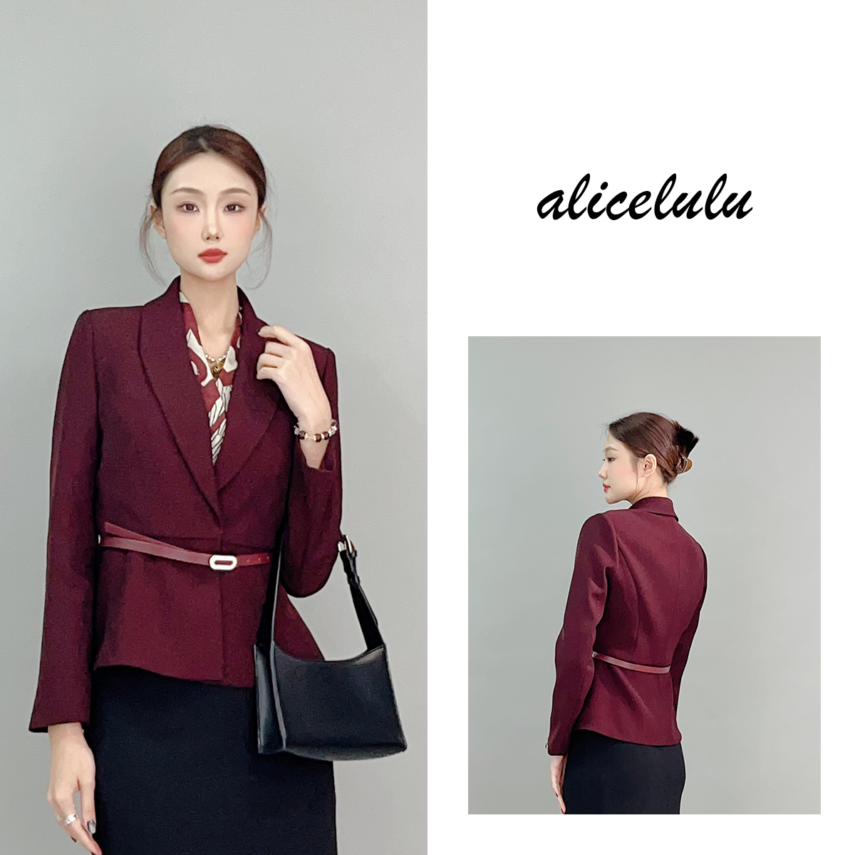 5 alicelulu “丽人身姿”短外套 优雅丝巾 S2141698J