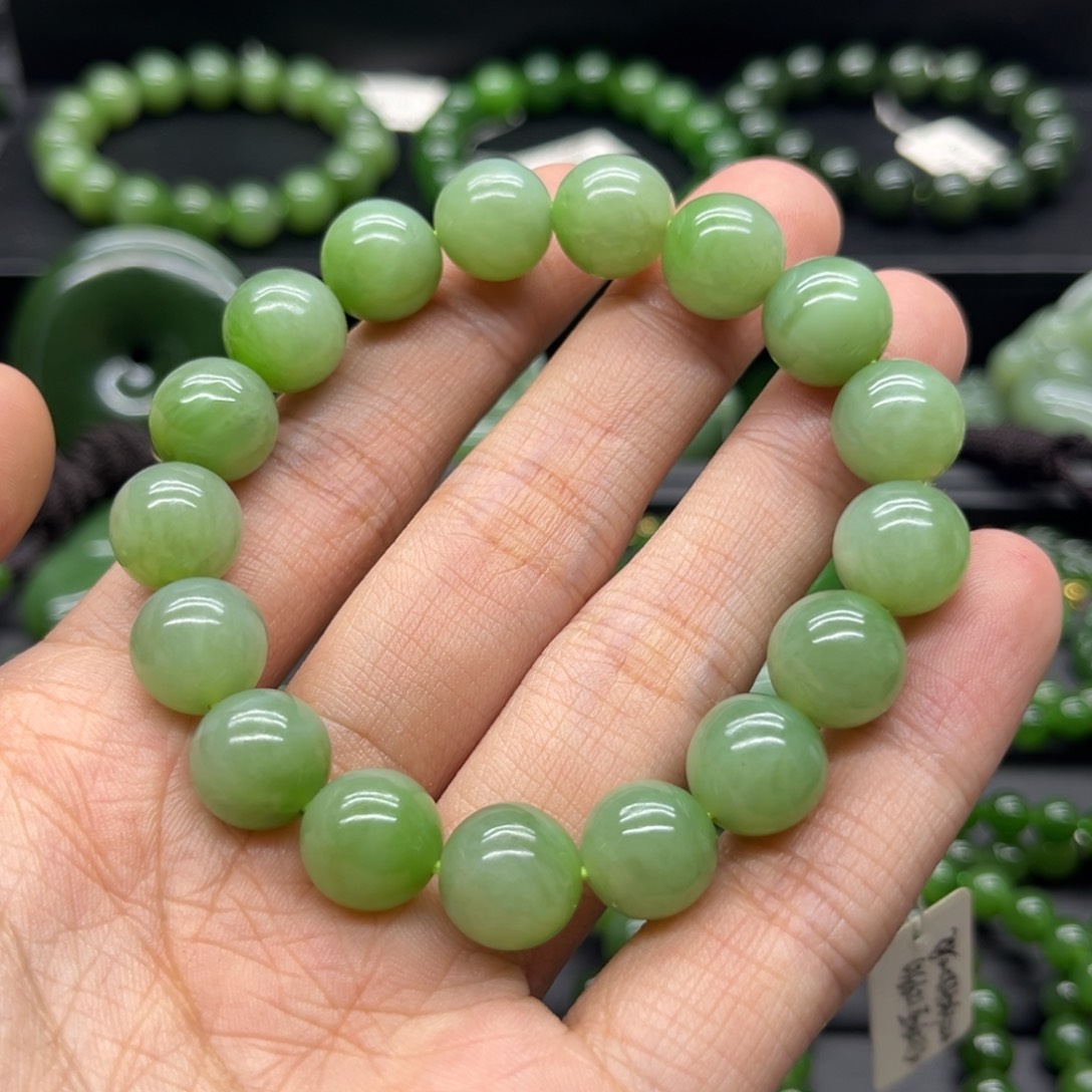 和田玉（碧玉）手链未镶嵌