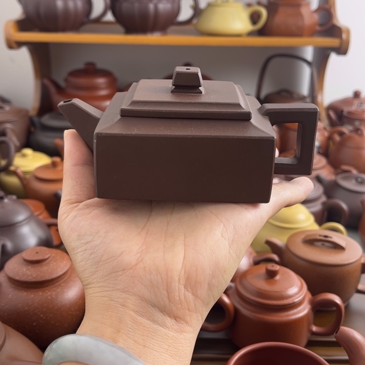 茶壶紫砂180cc紫泥半手