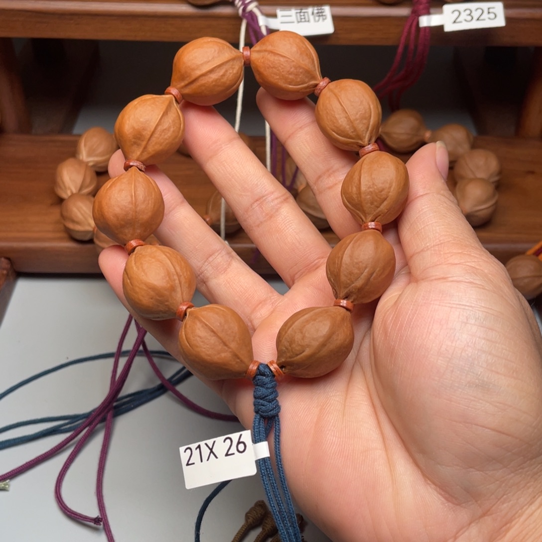 巷***娃手串/手链橄榄核21鲨鱼背