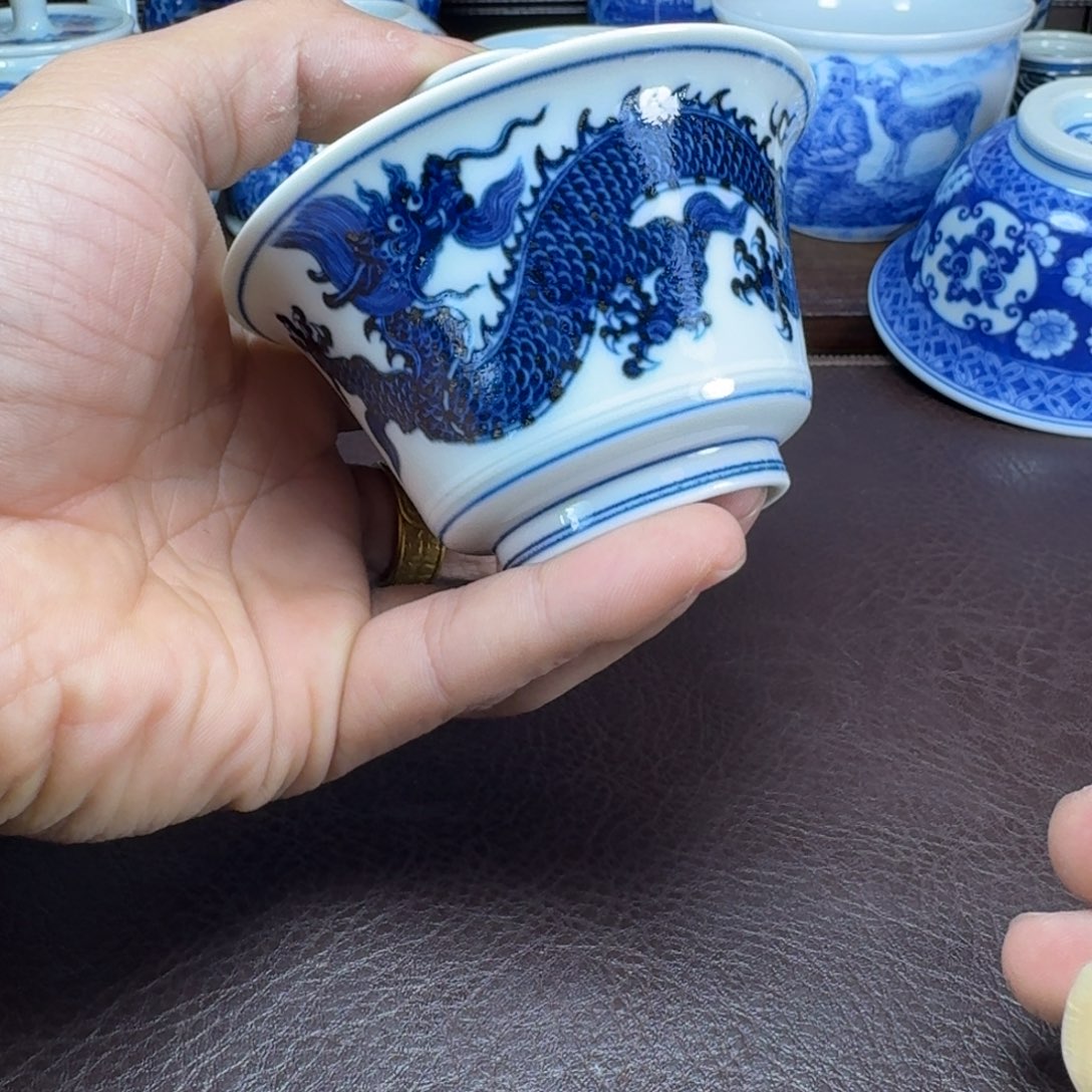 用***1瓷片当代景德镇陶瓷手绘茶具