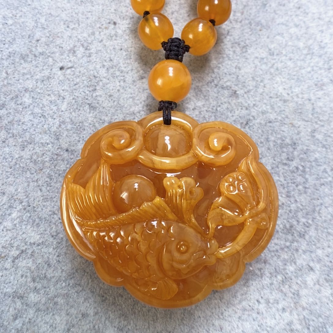 蜜蜡项链未镶嵌蜜蜡吊坠