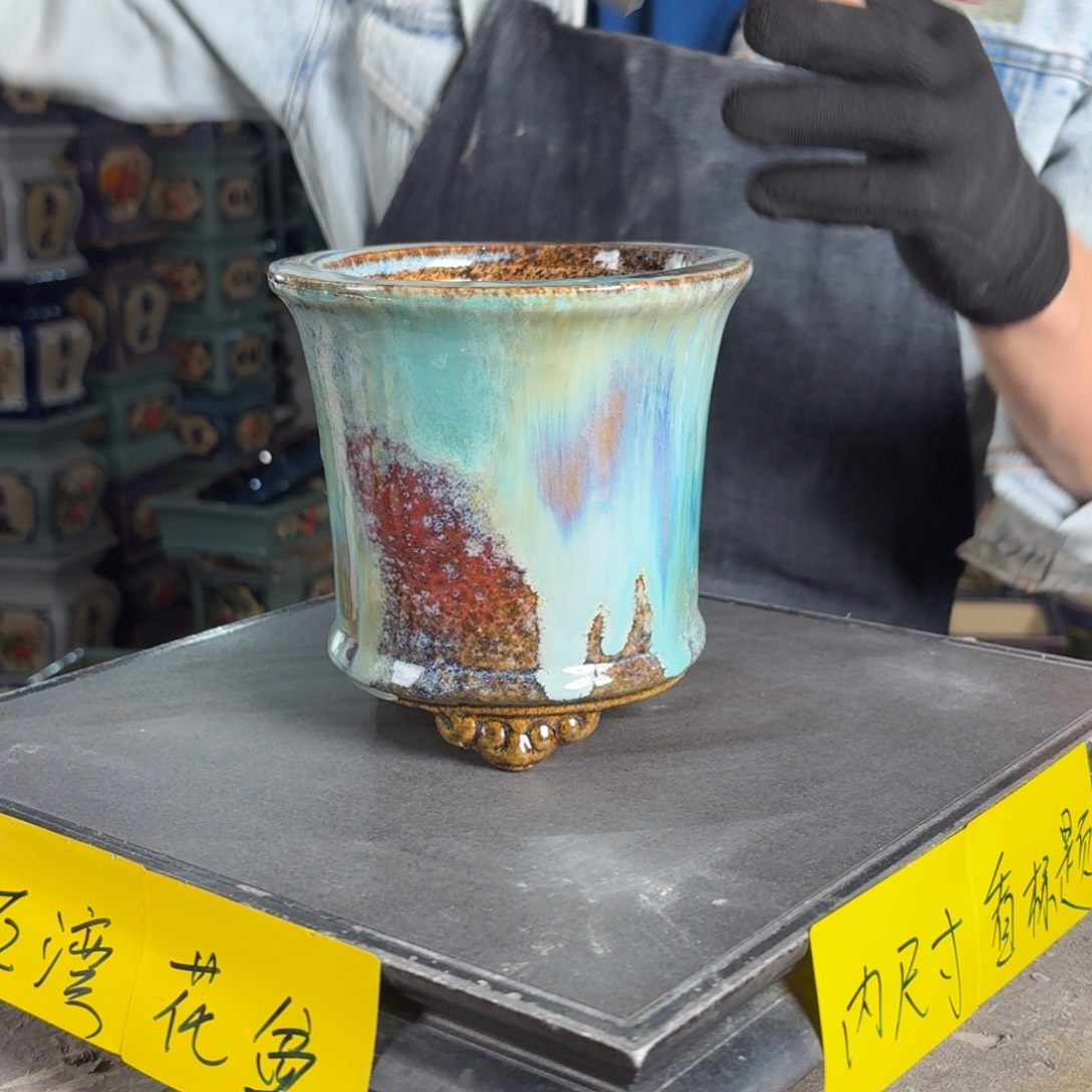 一风堂石湾花盆 内11*11