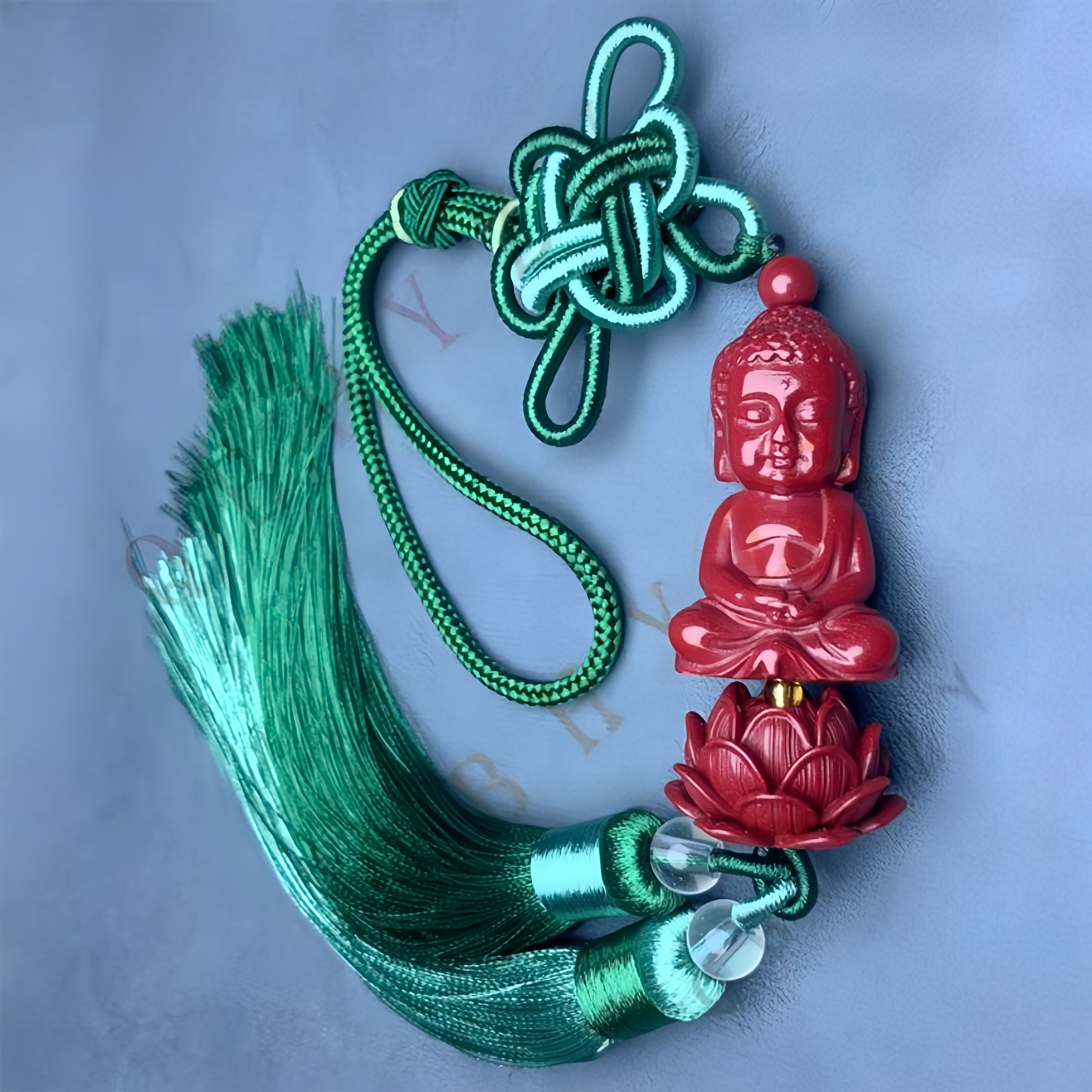 天然辰砂【闪购链接】精品朱砂帝王砂小佛车挂