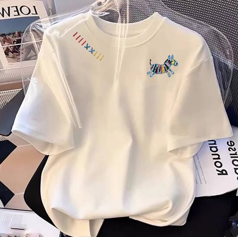 BM【宠粉福利】LY上新女款时尚休闲百搭夏季潮流春夏t恤圆领印花