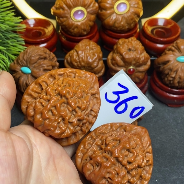 文玩核桃把件46官帽360