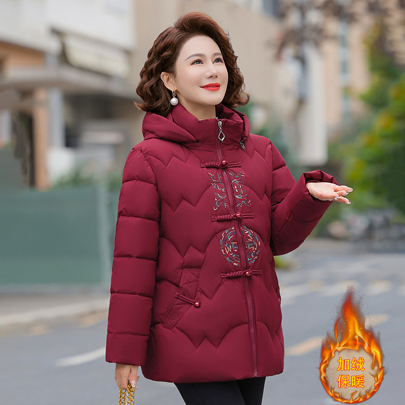 棉服加厚棉衣中老年奶奶装新中式新款国风外套妈妈装女装70岁冬季