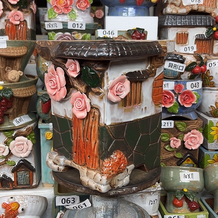 紫砂花盆粗陶材质多肉花盆