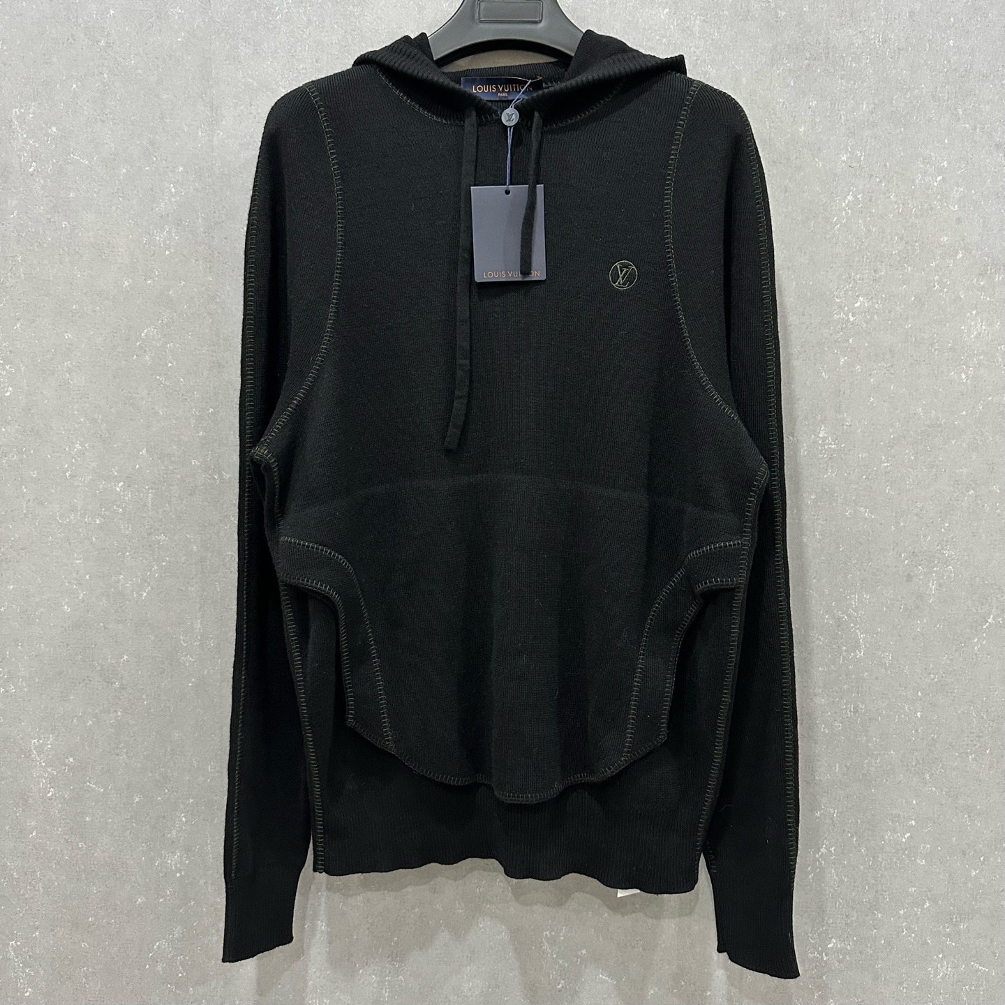 未使用 LouisVuitton/路易威登 反面毛毡缝线连帽卫衣M码006023