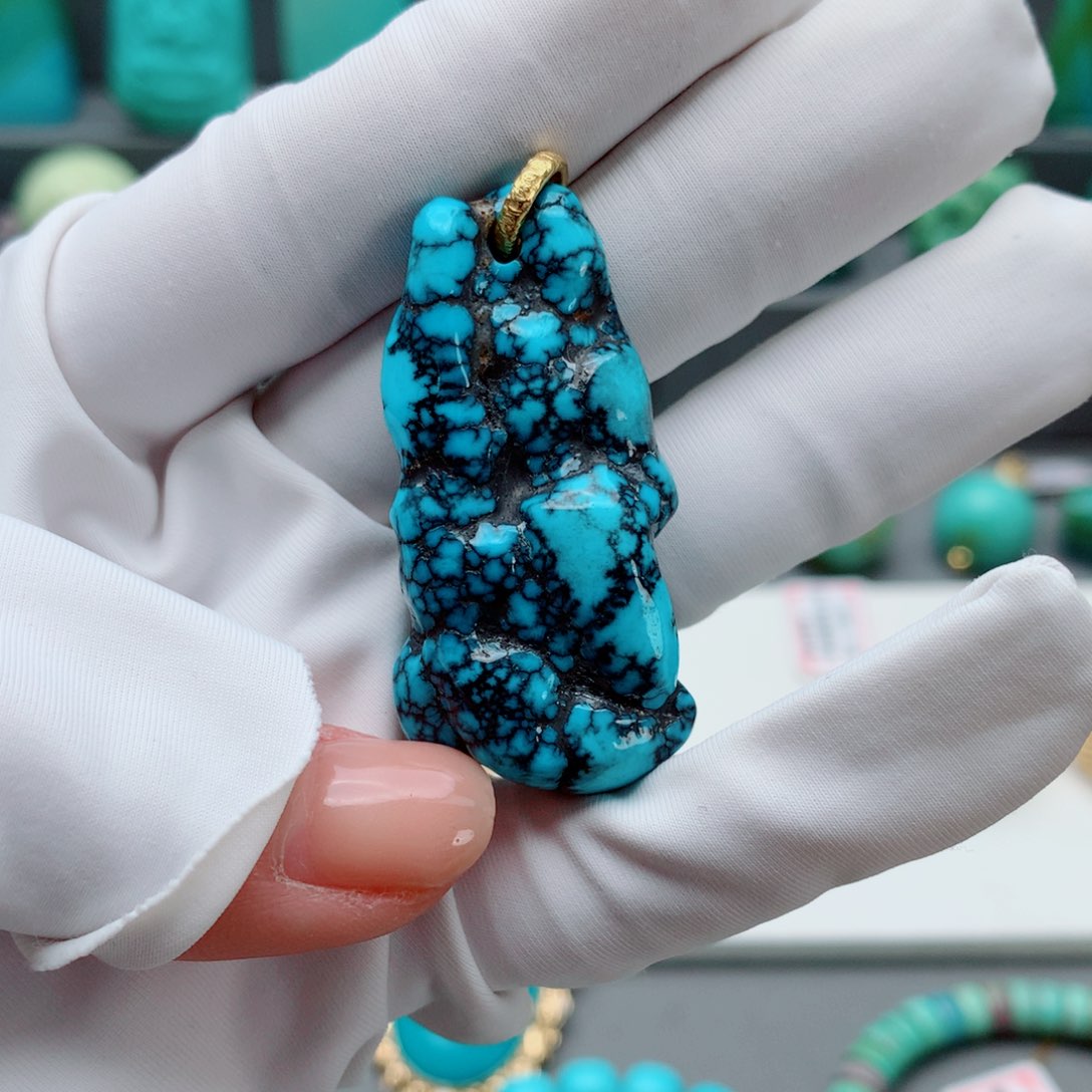 绿松石其他18K金镶嵌