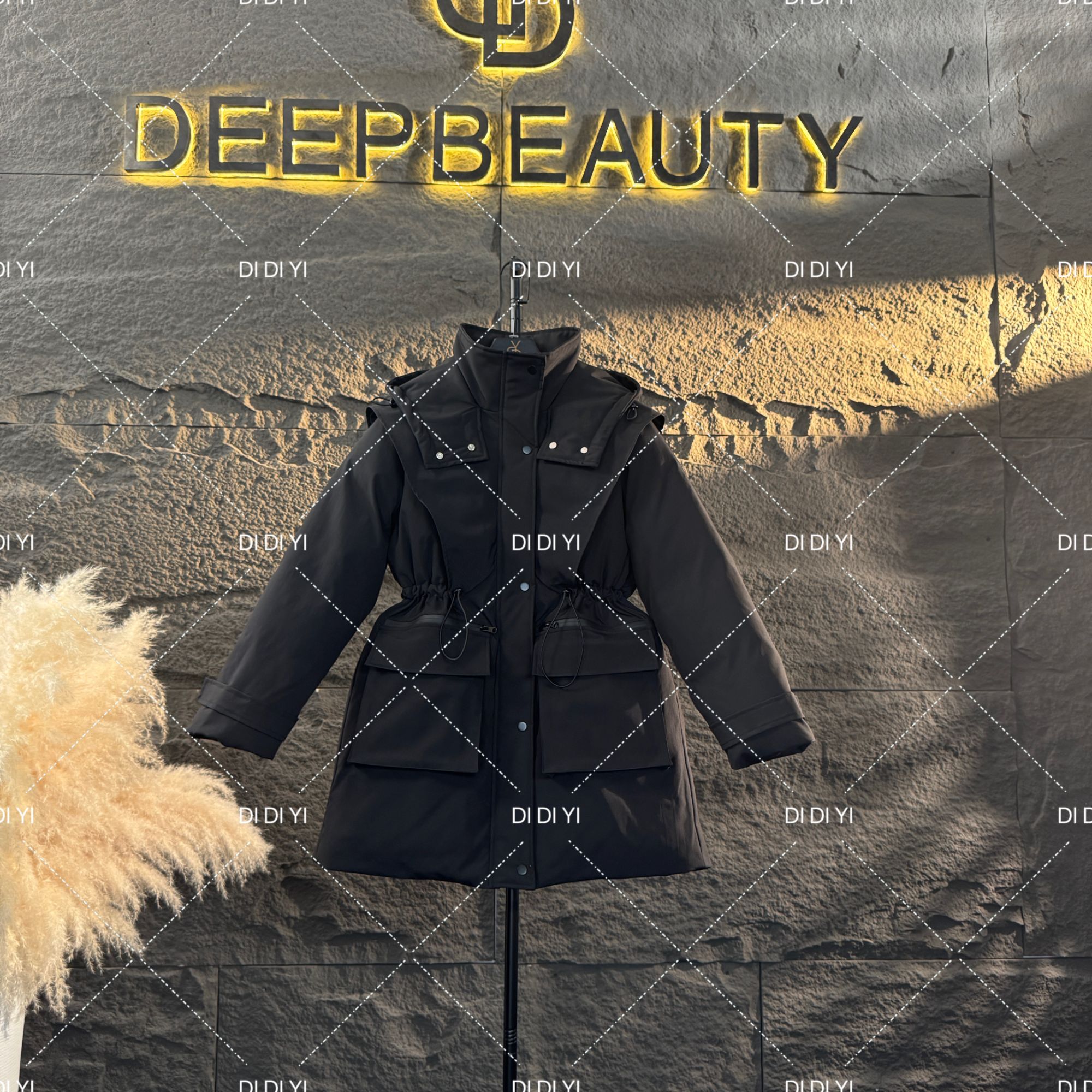 2025新款时尚冬季防风保暖海军领设计双立体口袋加棉外套25-DR8