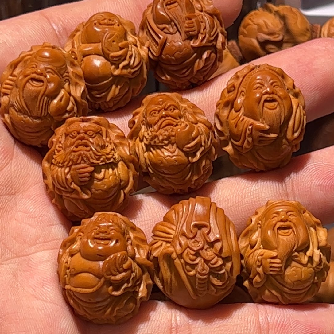 碧***月手串/手链橄榄核手工荷叶群仙