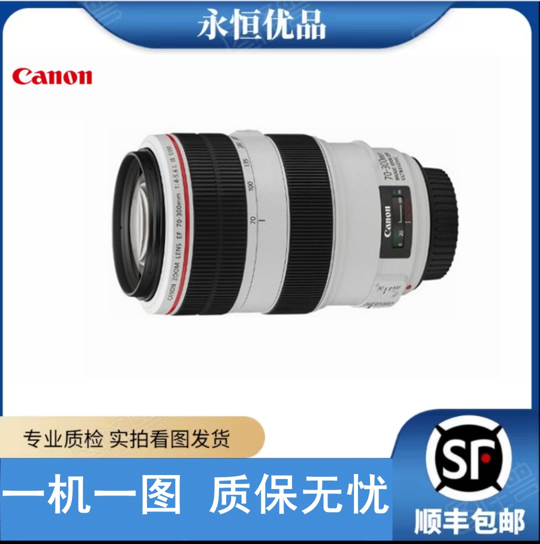 99新 Canon/佳能 70-300红圈L级长焦远射镜头胖白