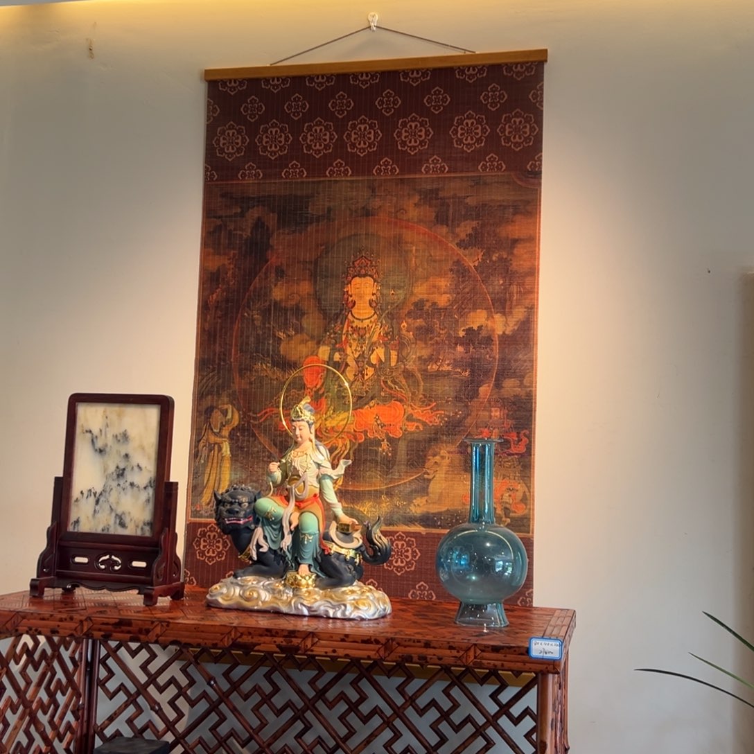 紫砂茶叶罐竹挂画竹