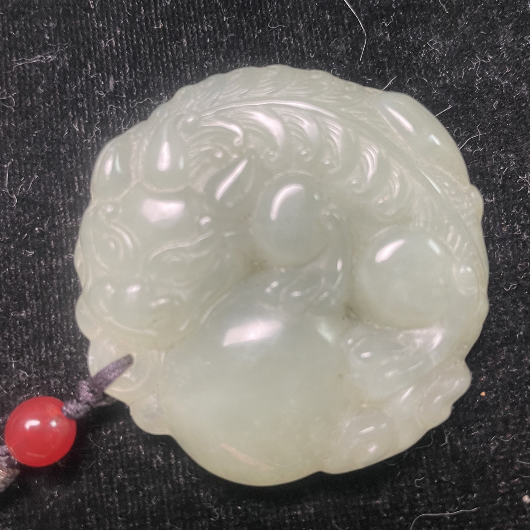 【周总宠粉】天然蛇纹石玉貔貅抱球牌