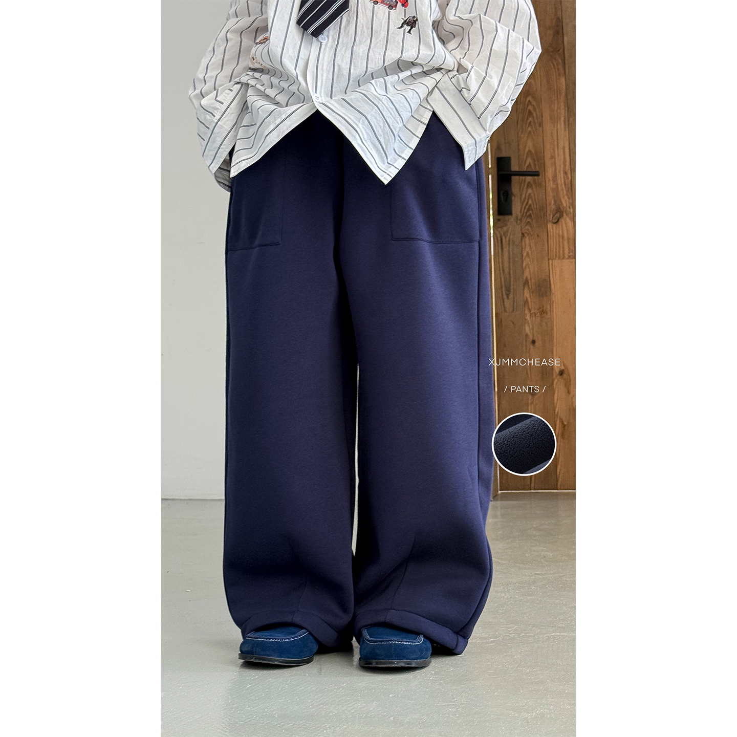 虾酱麻麻男童加绒裤子秋冬装2025新款男孩保暖长裤直筒儿童休闲裤
