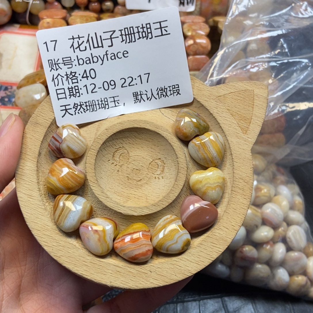 b***e硅化珊瑚（珊瑚玉）未镶嵌珠宝半成品17