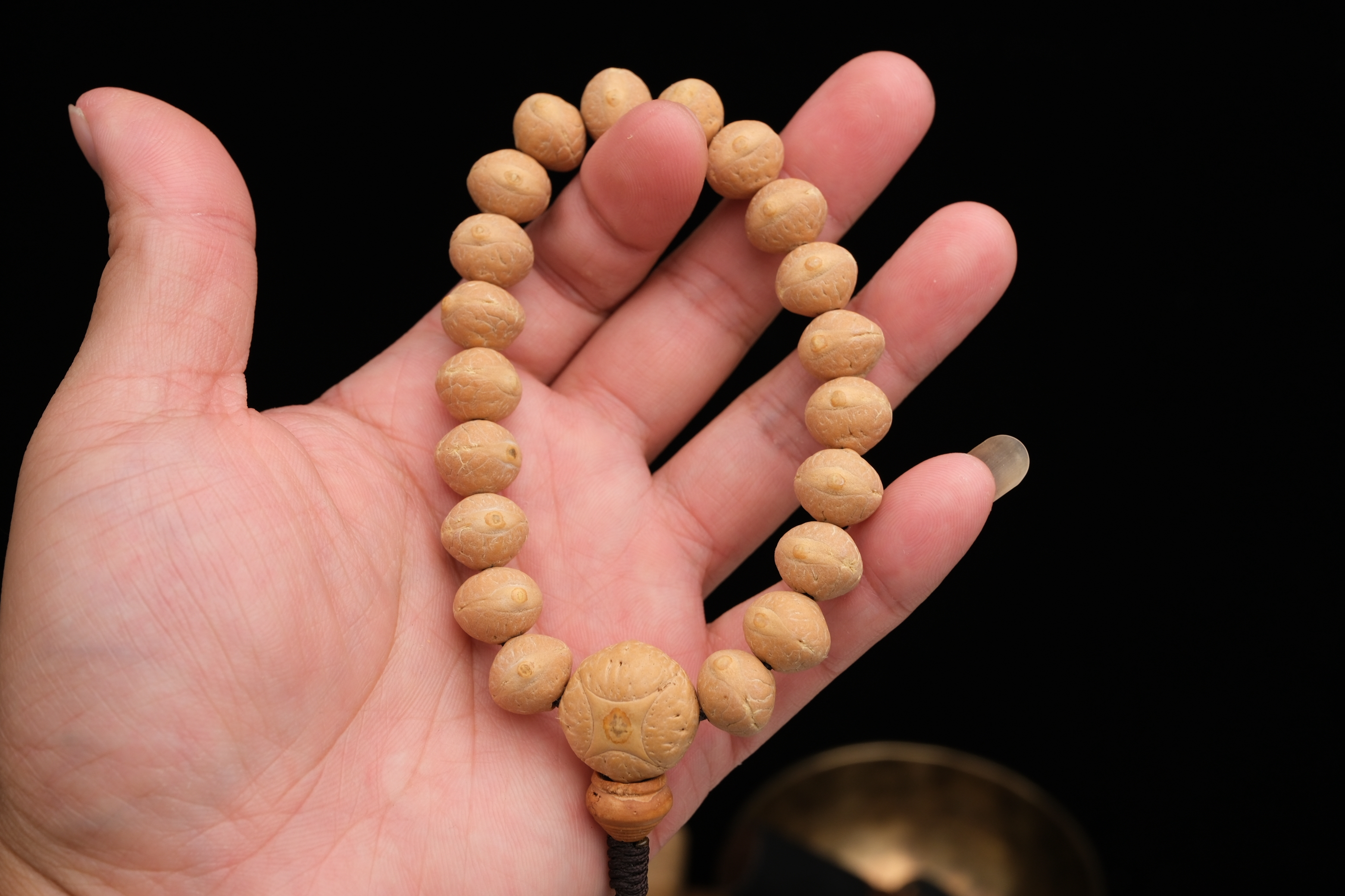 尼泊尔凤眼菩提碟桩（耀碟）12-12.5mm（定制链接务直拍）