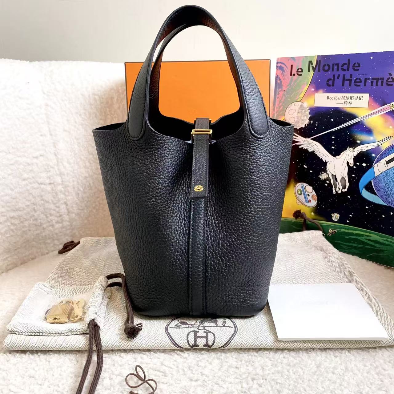 未使用 Hermes/爱马仕 黑金菜篮子18k刻/55181278/12期/代卖服务