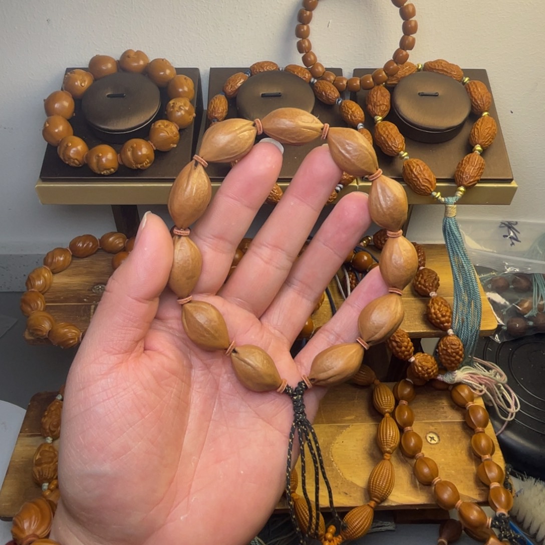 橄榄核手串/手链1626小铁核 微紫皮