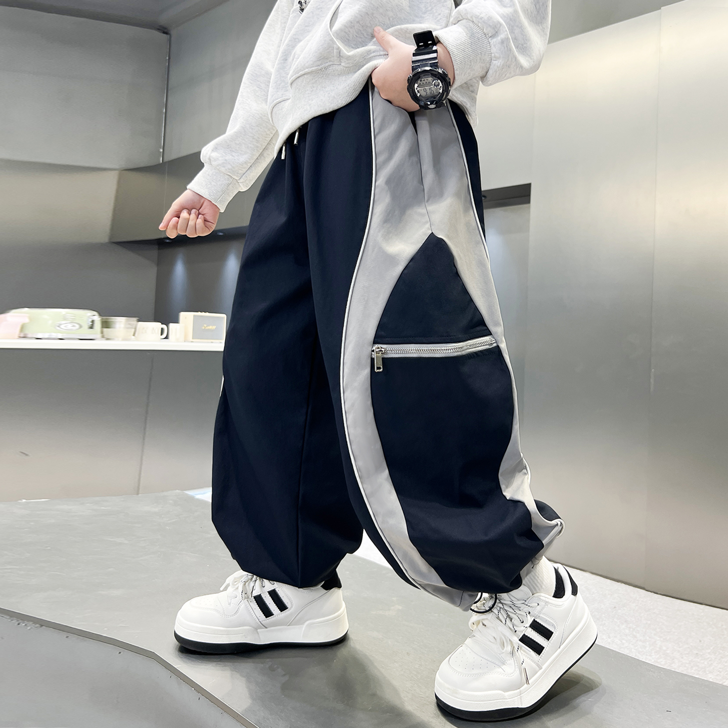 男童春秋款休闲裤2025长裤中大童男孩裤子潮A5399