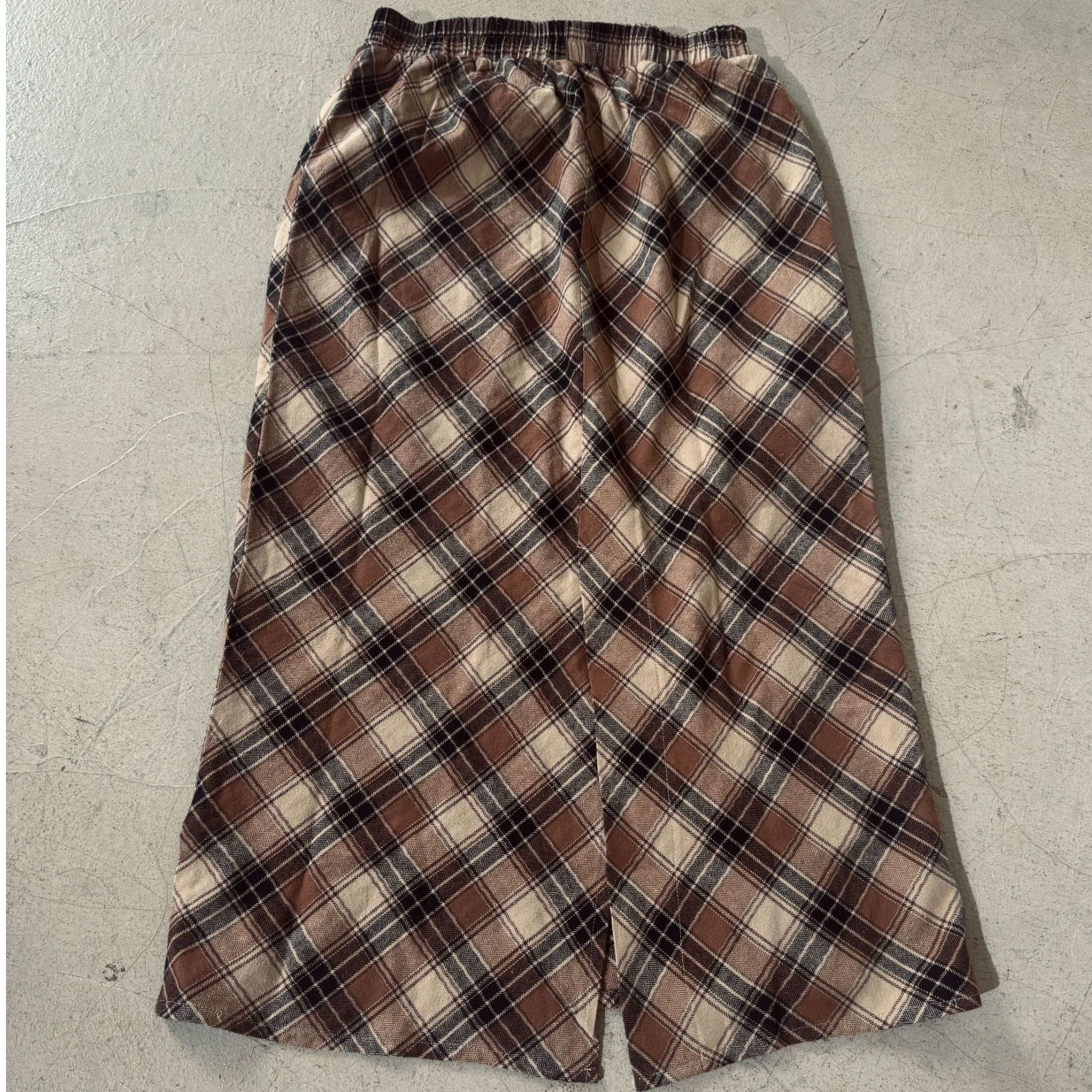 520 静享自我 复古格子半身裙