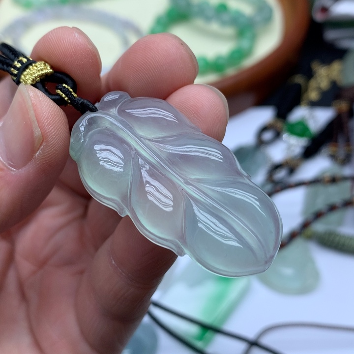 文***水一物一图，叶子吊坠